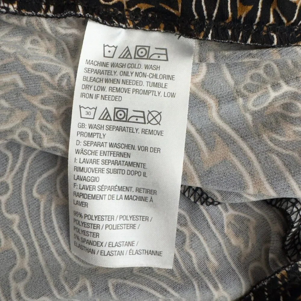 Susan Graver Paisley Liquid Pull-On Wide Leg Crop Pants Women's Plus Size 2X